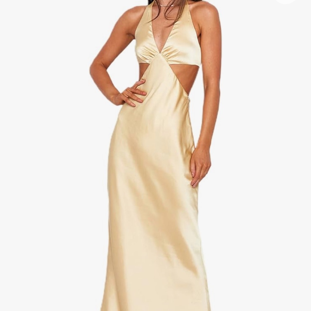 Yellow maxi dress